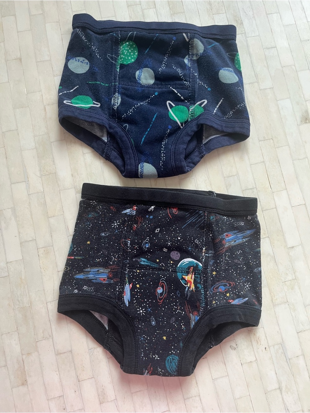 Hanna Andersson Space-Print 100% Organic Cotton Training Briefs size S 100/110cm